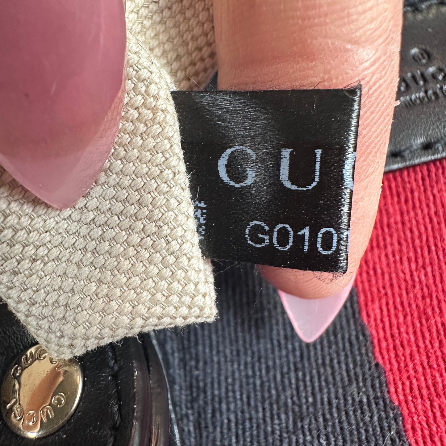 Gucci Original GG Canvas Medium Boston Bag Navy Blue