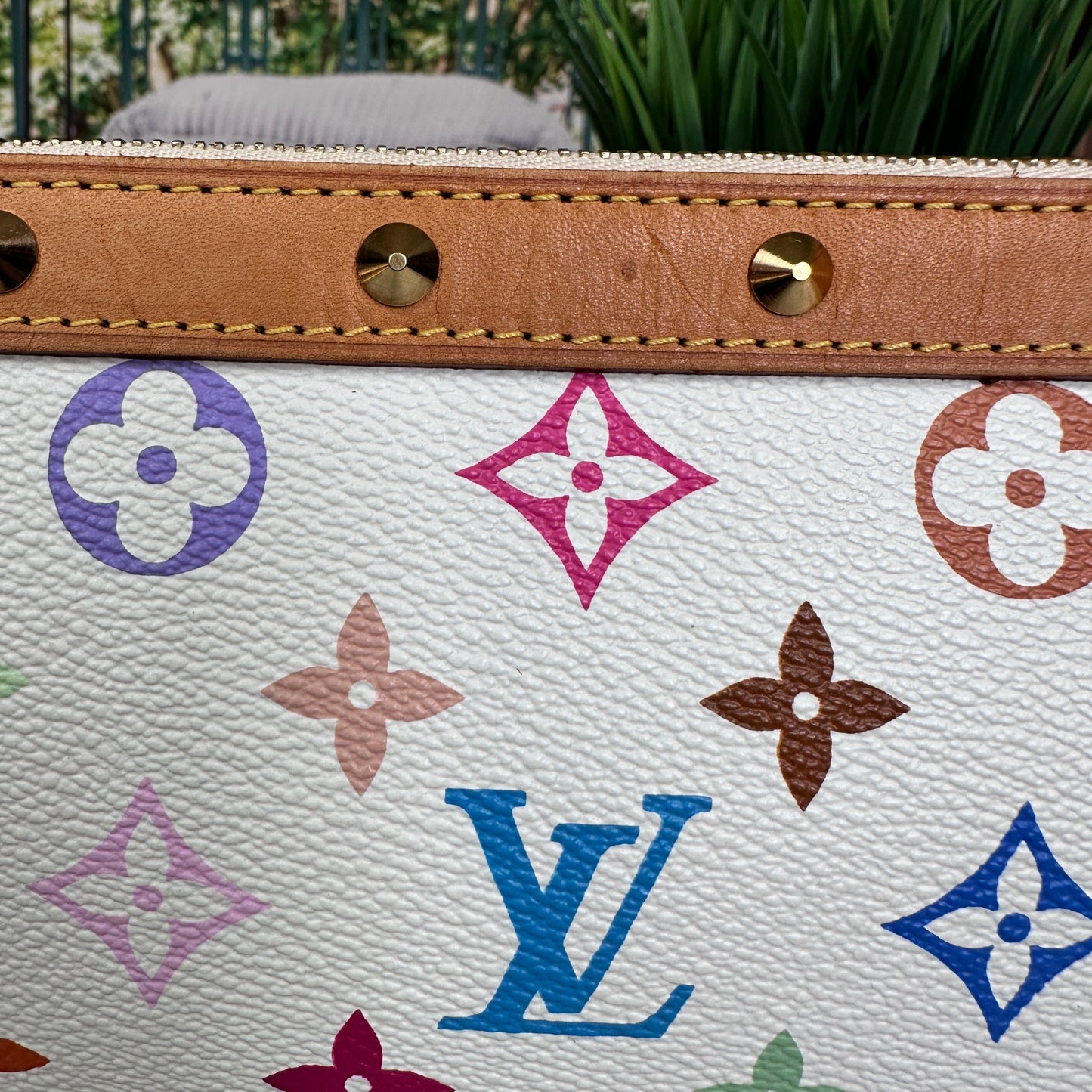 Louis Vuitton Murakami White Multicolor Pochette Accessories