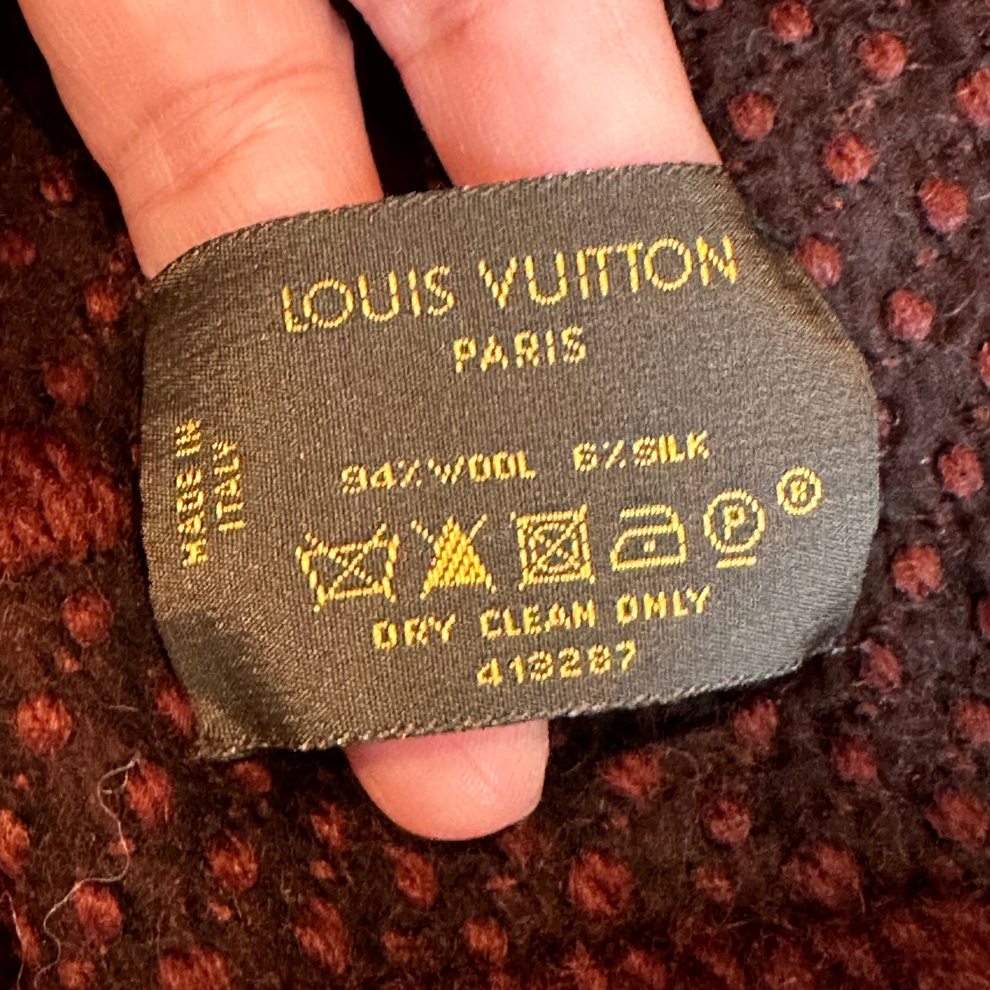 Louis Vuitton Logomania Scarf Brown
