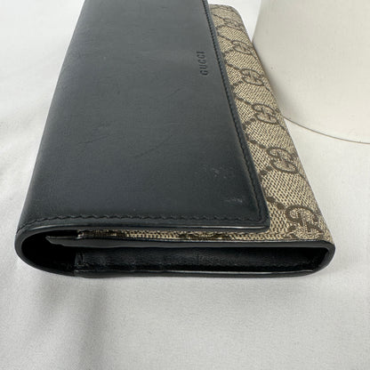 Gucci GG Supreme Continental Wallet Black