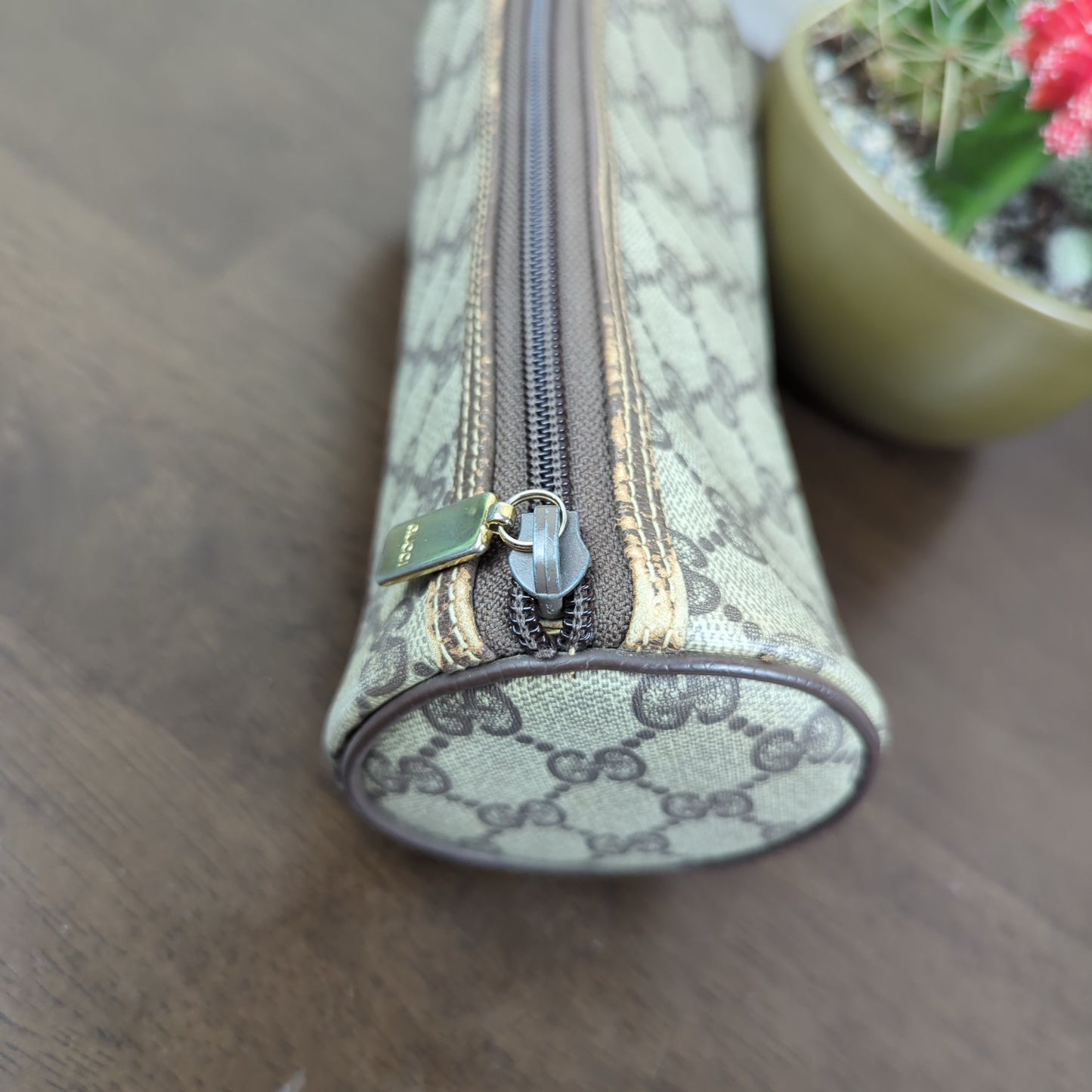 Vintage GG Monogram Cylinder Pouch