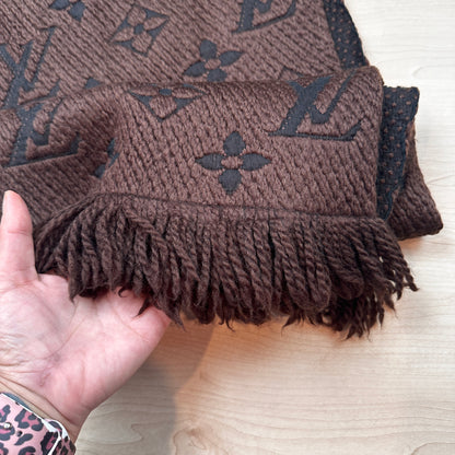 Louis Vuitton Logomania Scarf Brown