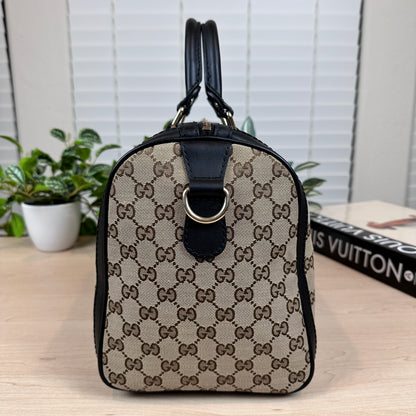 Gucci Original Boston Web  Black Leather
