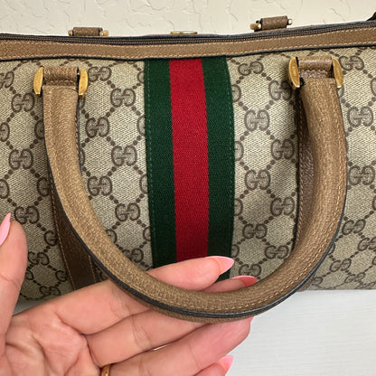 Gucci Vintage Supreme Sherry Boston Bag