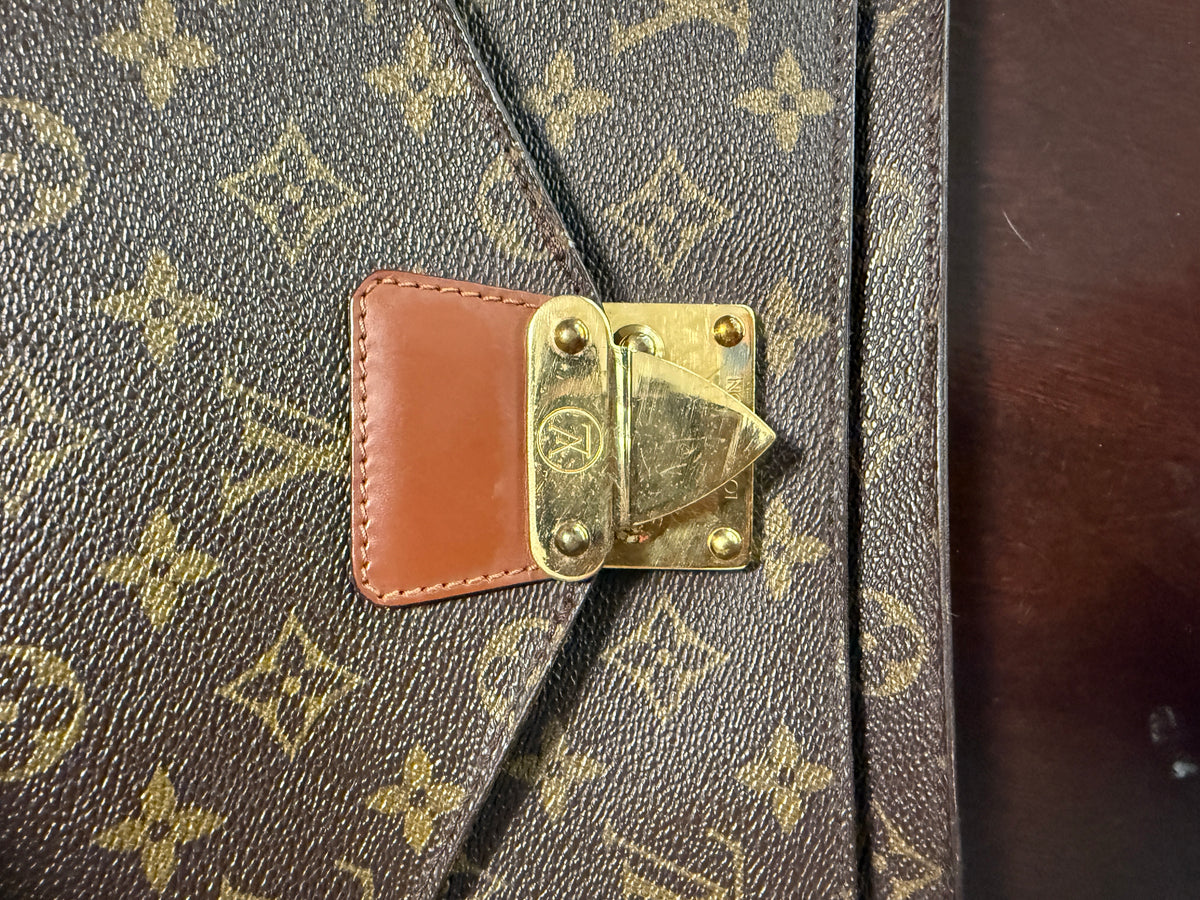Bumble Monceau 28 w/Monogram Canvas Shoulder Strap with Comfort Pad