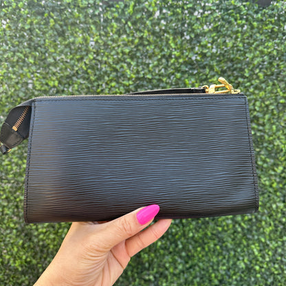 Louis Vuitton Black Epi Pochette Accessories