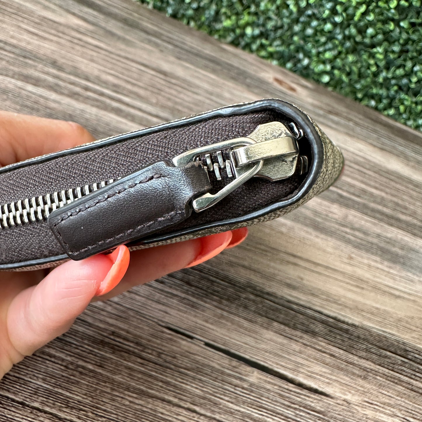 GUCCI Web GG Supreme Bee Zip Wallet