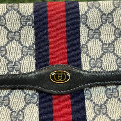 Gucci Vintage Navy Blue Clutch