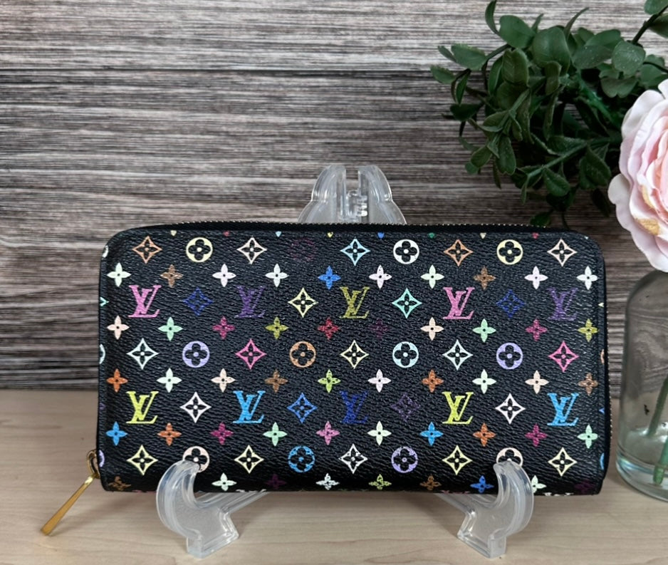 Multicolor Noir Zippy Wallet