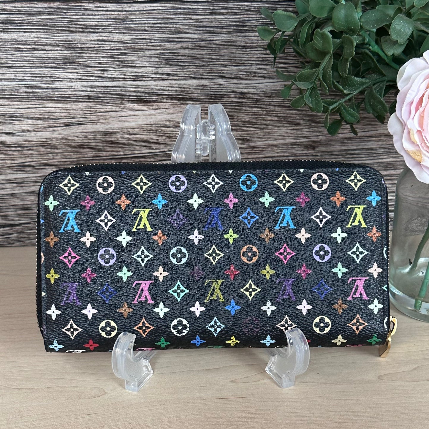 Multicolor Noir Zippy Wallet