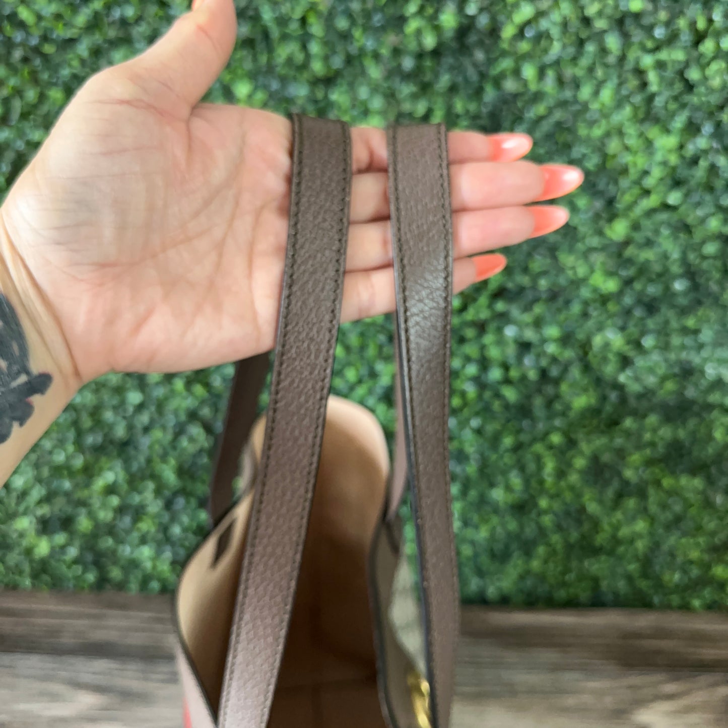 GUCCI OPHIDIA SUPREME MONOGRAM WEB TOTE WITH REMOVABLE POUCH