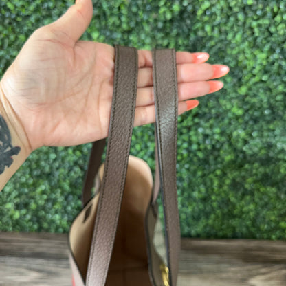 GUCCI OPHIDIA SUPREME MONOGRAM WEB TOTE WITH REMOVABLE POUCH