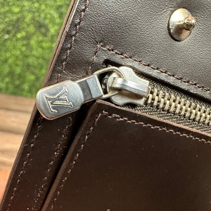 Louis Vuitton Monogram Glace Portefeuille Double Wallet in Cafe