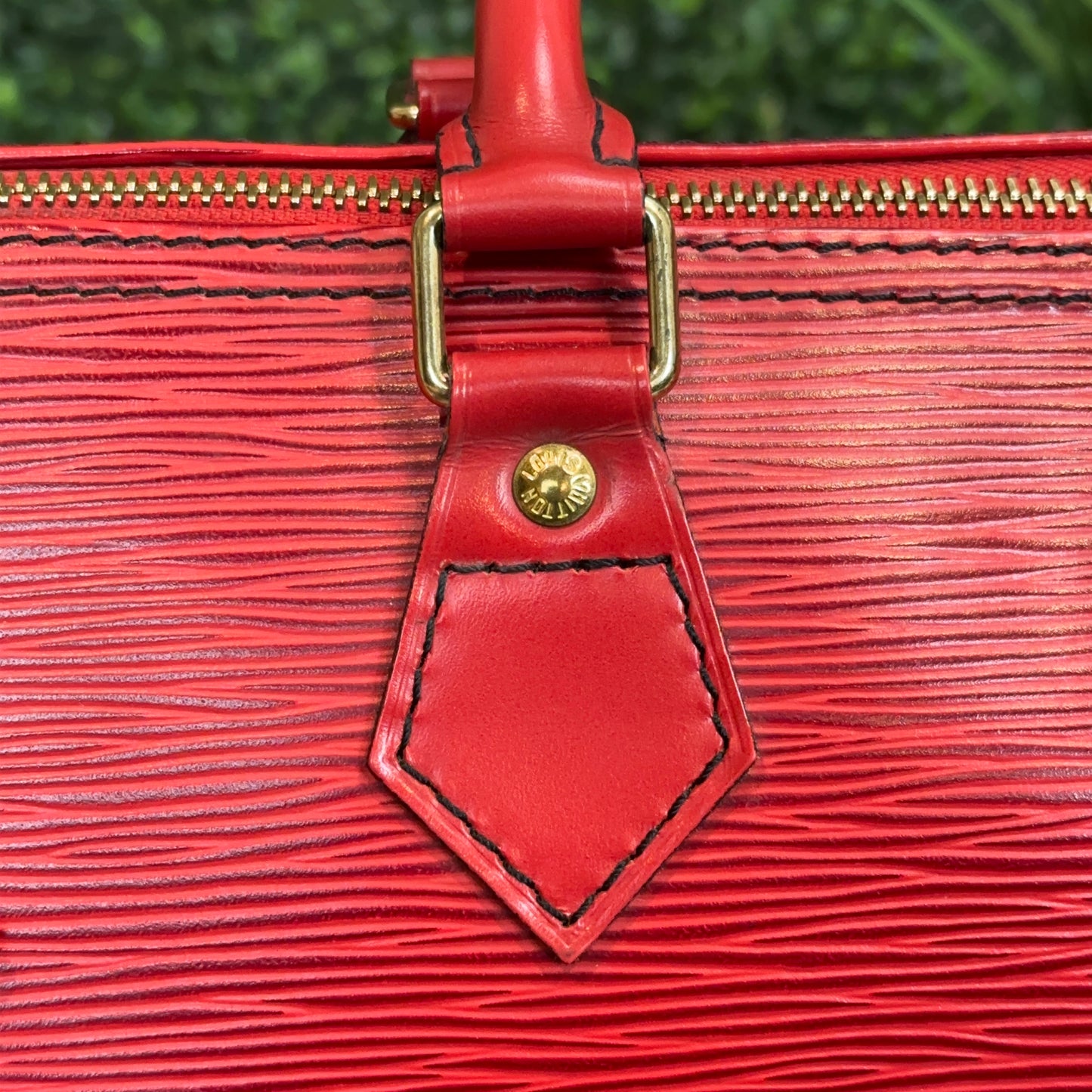 Louis Vuitton Red Epi Speedy 25