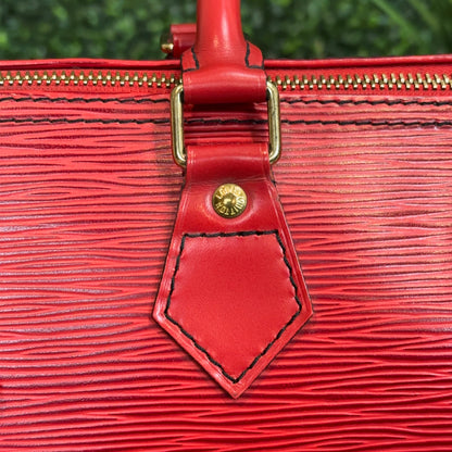 Louis Vuitton Red Epi Speedy 25