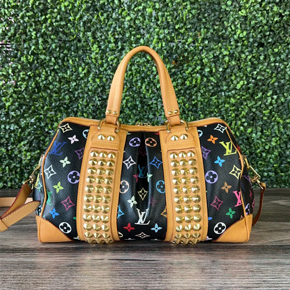 LOUIS VUITTON MONOGRAM BLACK MULTICOLOR COURTNEY MM NOIR