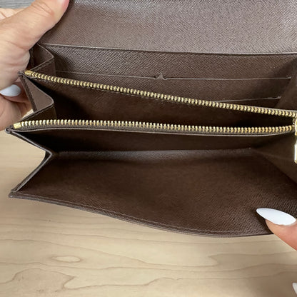 Louis Vuitton Damier Ebene Canvas Sarah Wallet