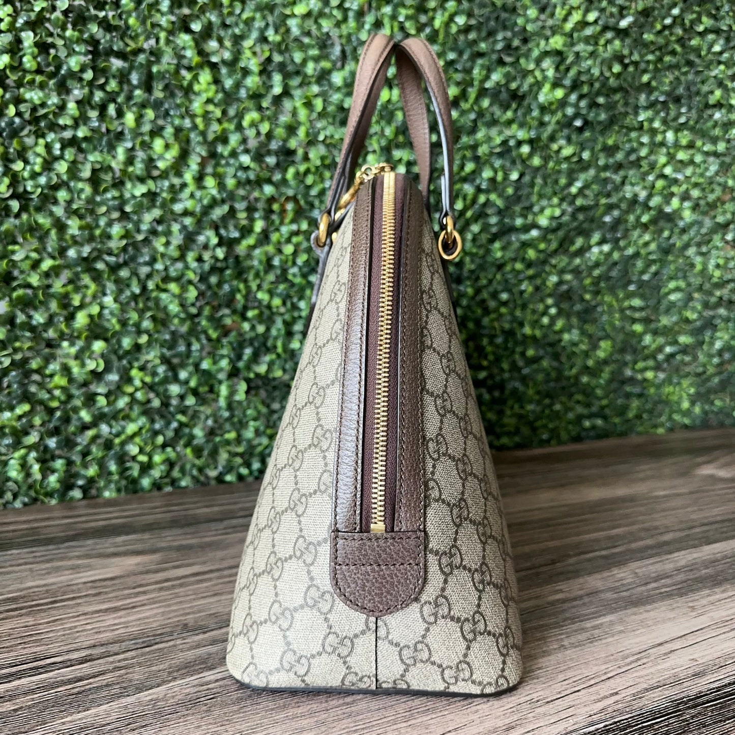 Gucci Ophidia Supreme Monogram Web Top Handle Medium Dome Bag