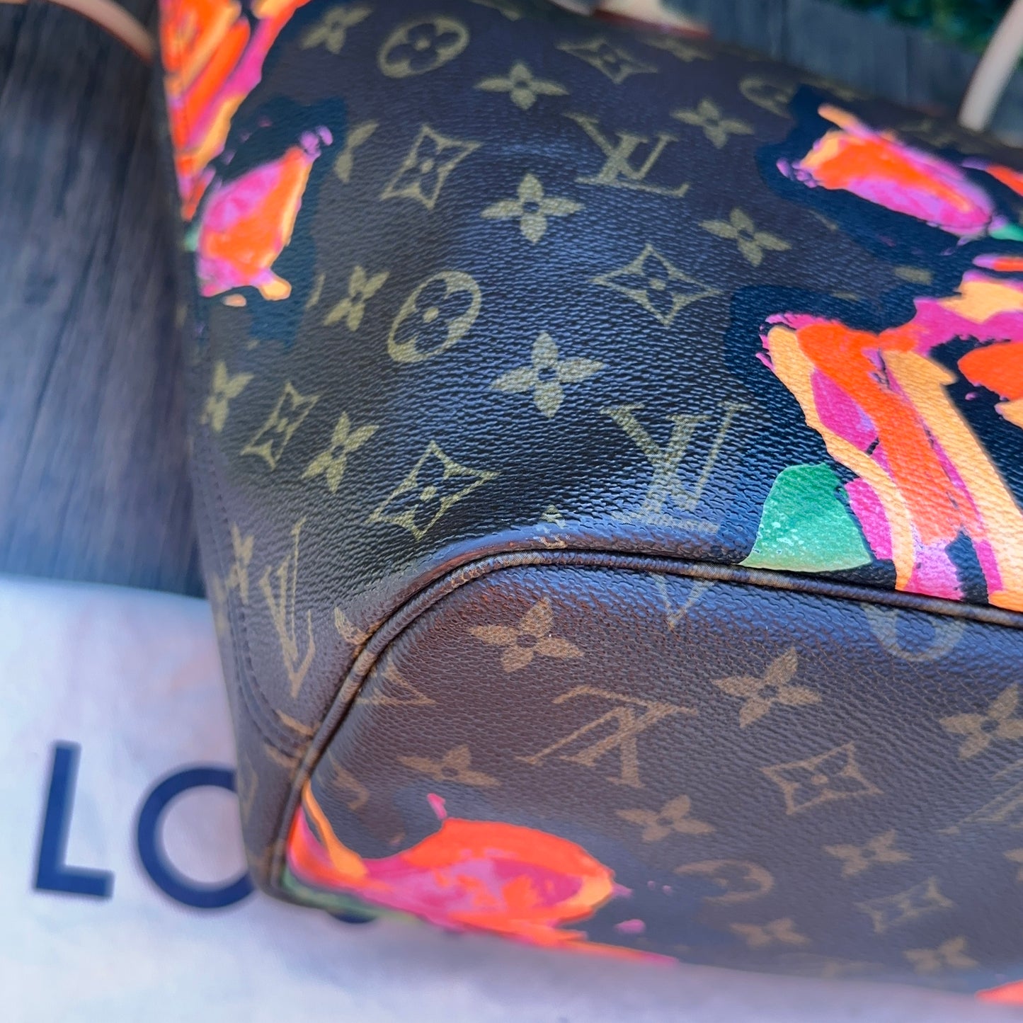 Limited Edition Stephen Sprouse Monogram Roses Neverfull MM Bag