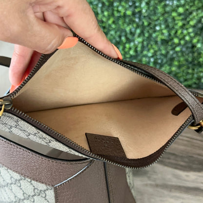 GUCCI OPHIDIA SUPREME MONOGRAM WEB TOTE WITH REMOVABLE POUCH