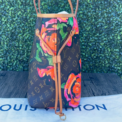 Limited Edition Stephen Sprouse Monogram Roses Neverfull MM Bag