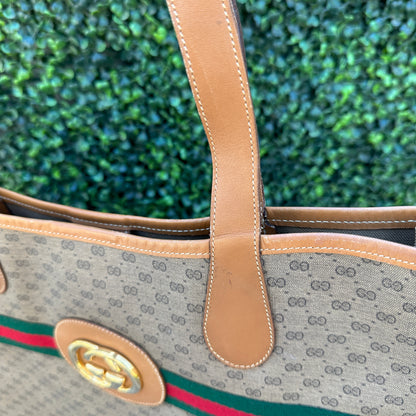 Gucci Vintage Web Sherry Line Micro GG Tote