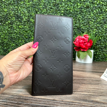Louis Vuitton Monogram Glace Portefeuille Double Wallet in Cafe