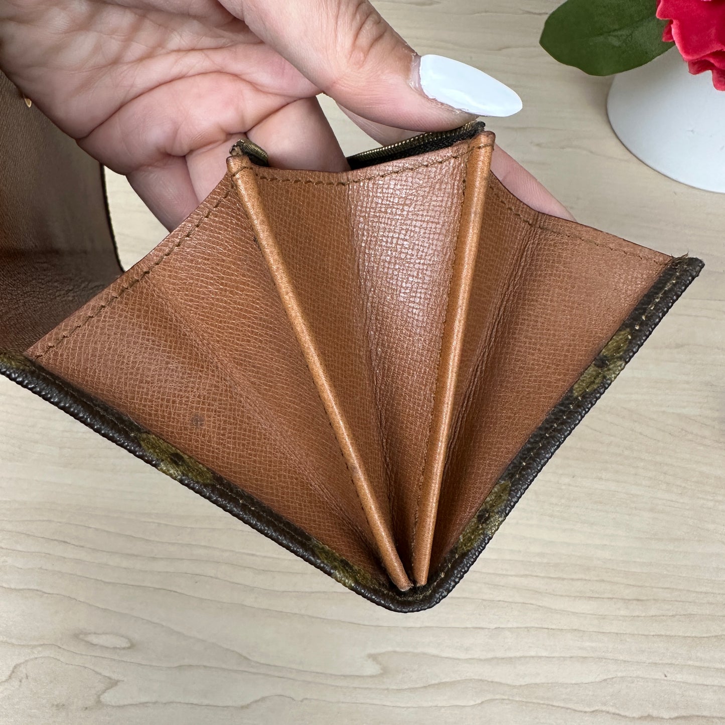 Louis Vuitton Vintage Envelope Flap Wallet Monogram Canvas