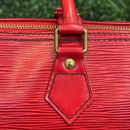 Louis Vuitton Red Epi Speedy 25
