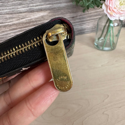 Multicolor Noir Zippy Wallet