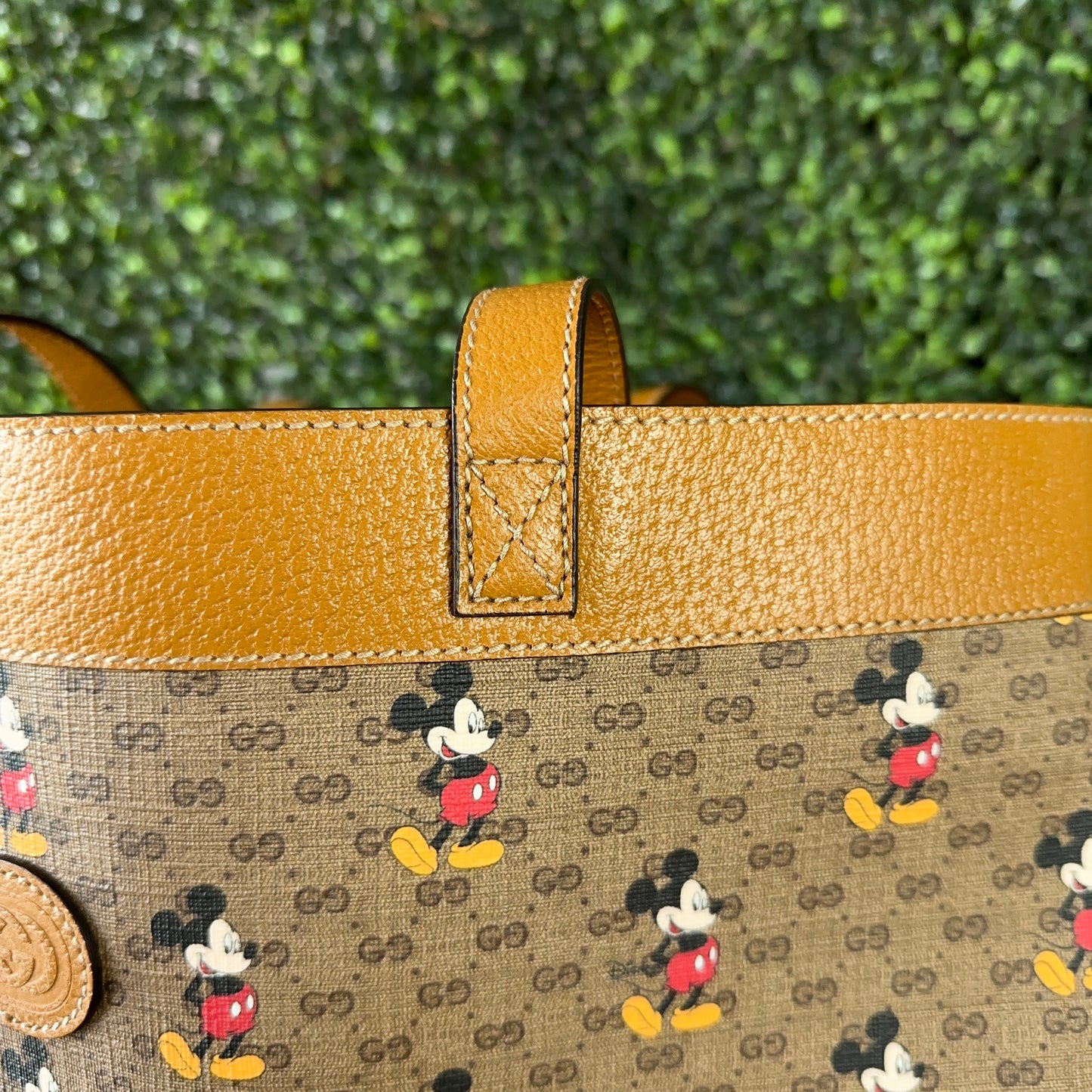 Gucci X DISNEY GG Supreme Monogram Mickey Mouse Large Shopping Tote With Removable Pouch