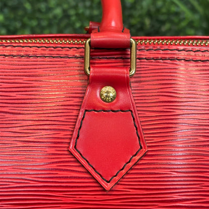 Louis Vuitton Red Epi Speedy 25