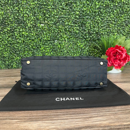 Chanel New Travel Line Mini Boston Nylon Handbag