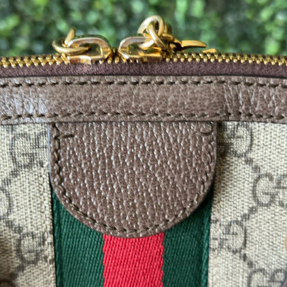 Gucci Ophidia Supreme Monogram Web Top Handle Medium Dome Bag