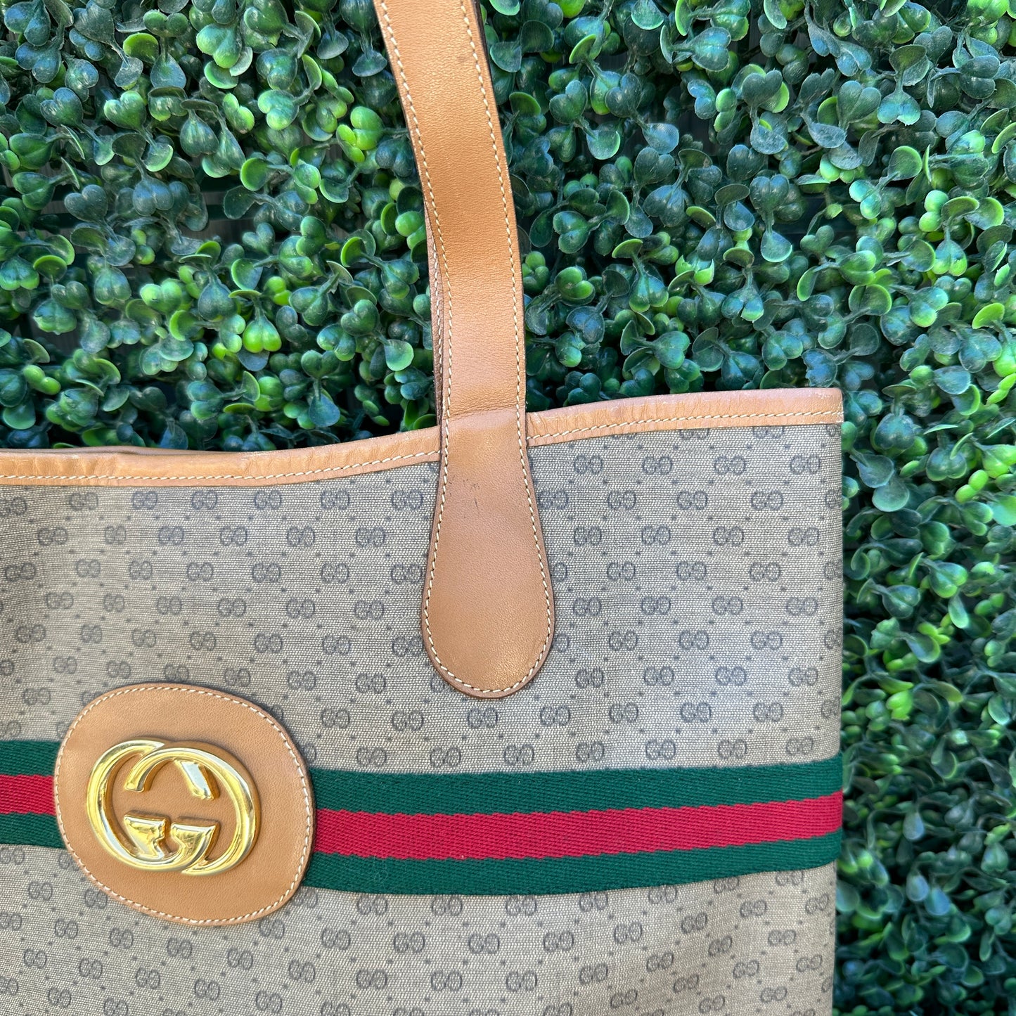 Gucci Vintage Web Sherry Line Micro GG Tote