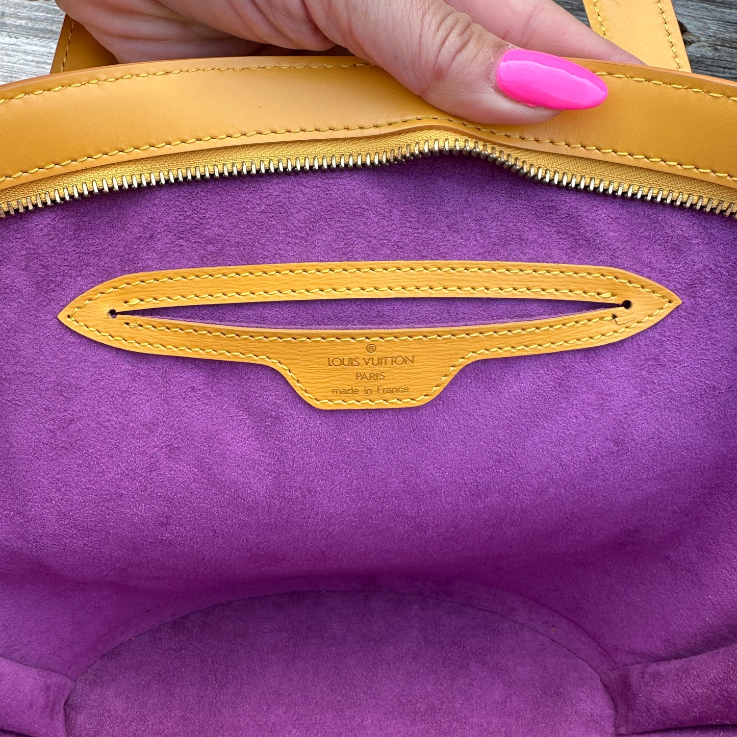 Louis Vuitton Tassil Yellow Epi Leather Saint Jacques PM