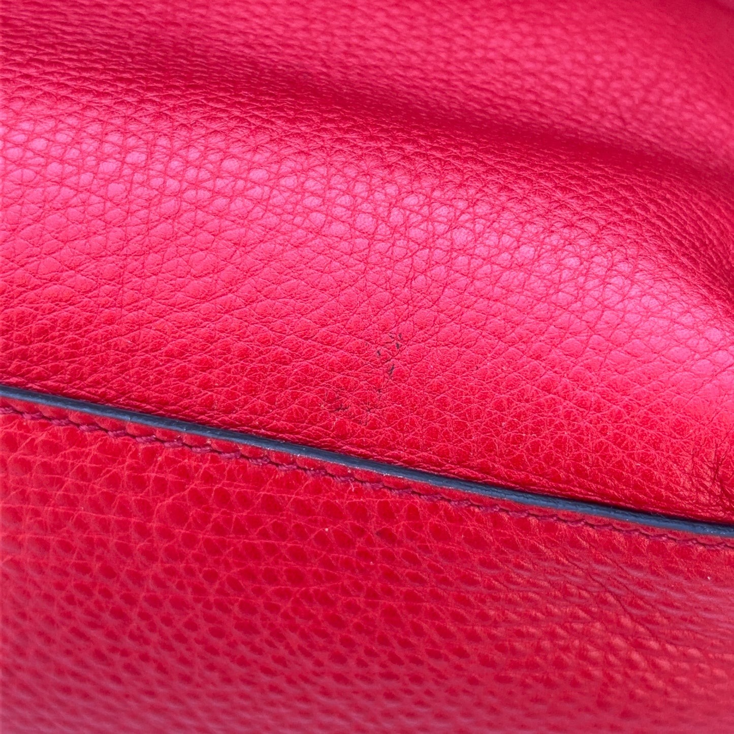 Gucci Red Soho Double Chain Medium Tote
