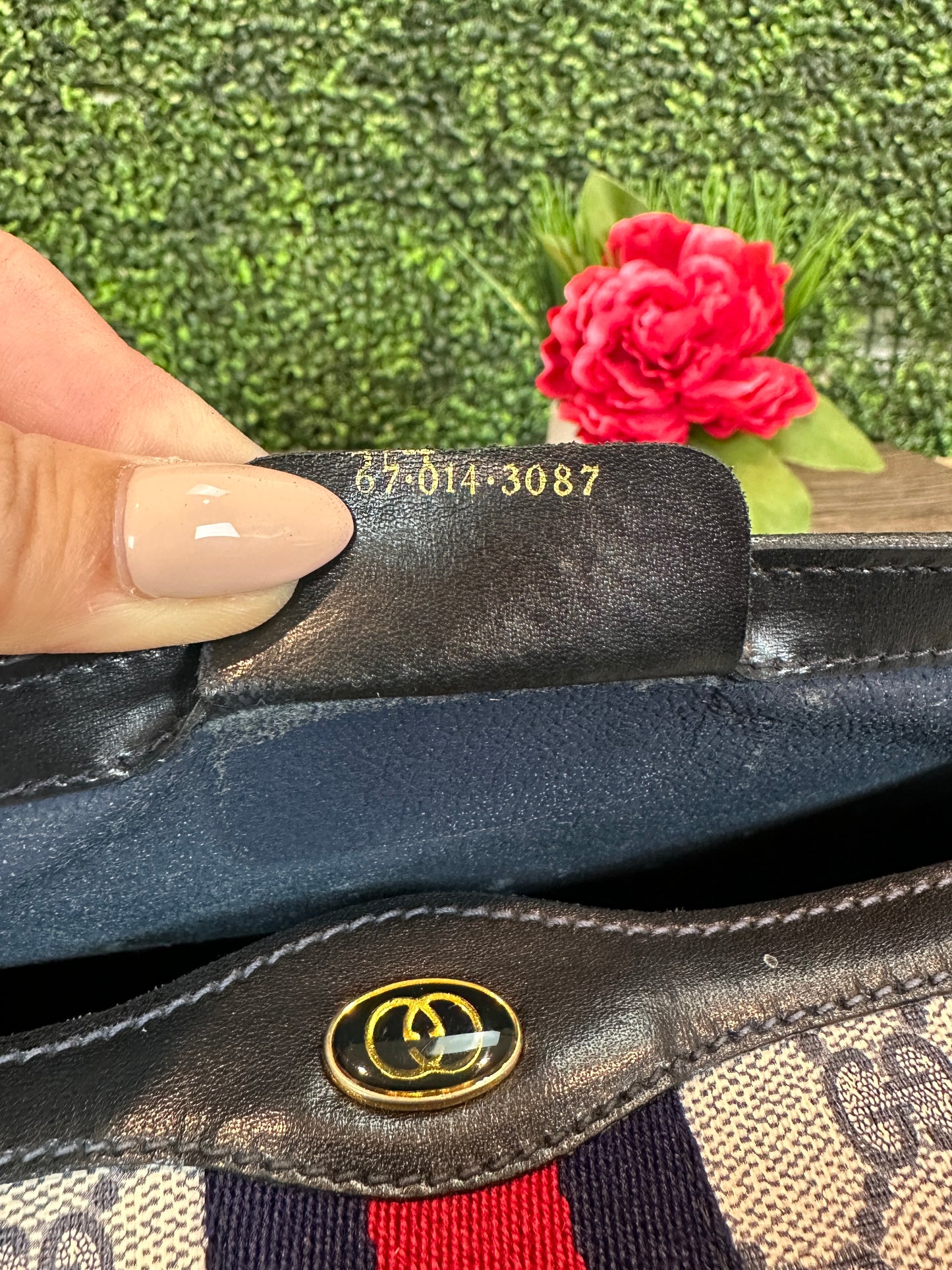 Gucci Vintage Navy Blue Clutch