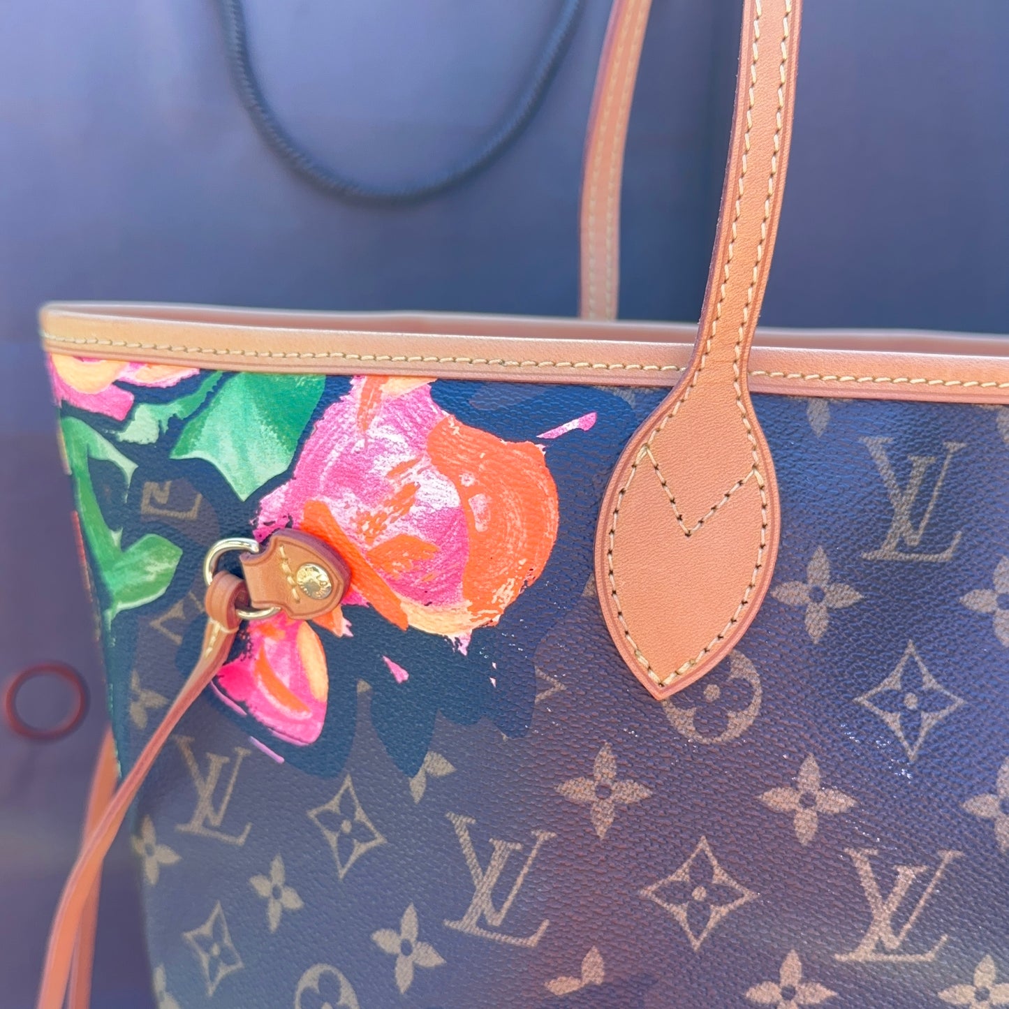Limited Edition Stephen Sprouse Monogram Roses Neverfull MM Bag