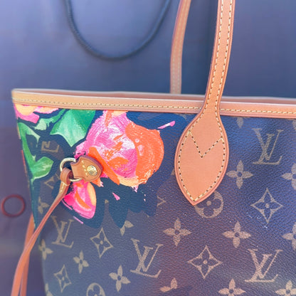 Limited Edition Stephen Sprouse Monogram Roses Neverfull MM Bag