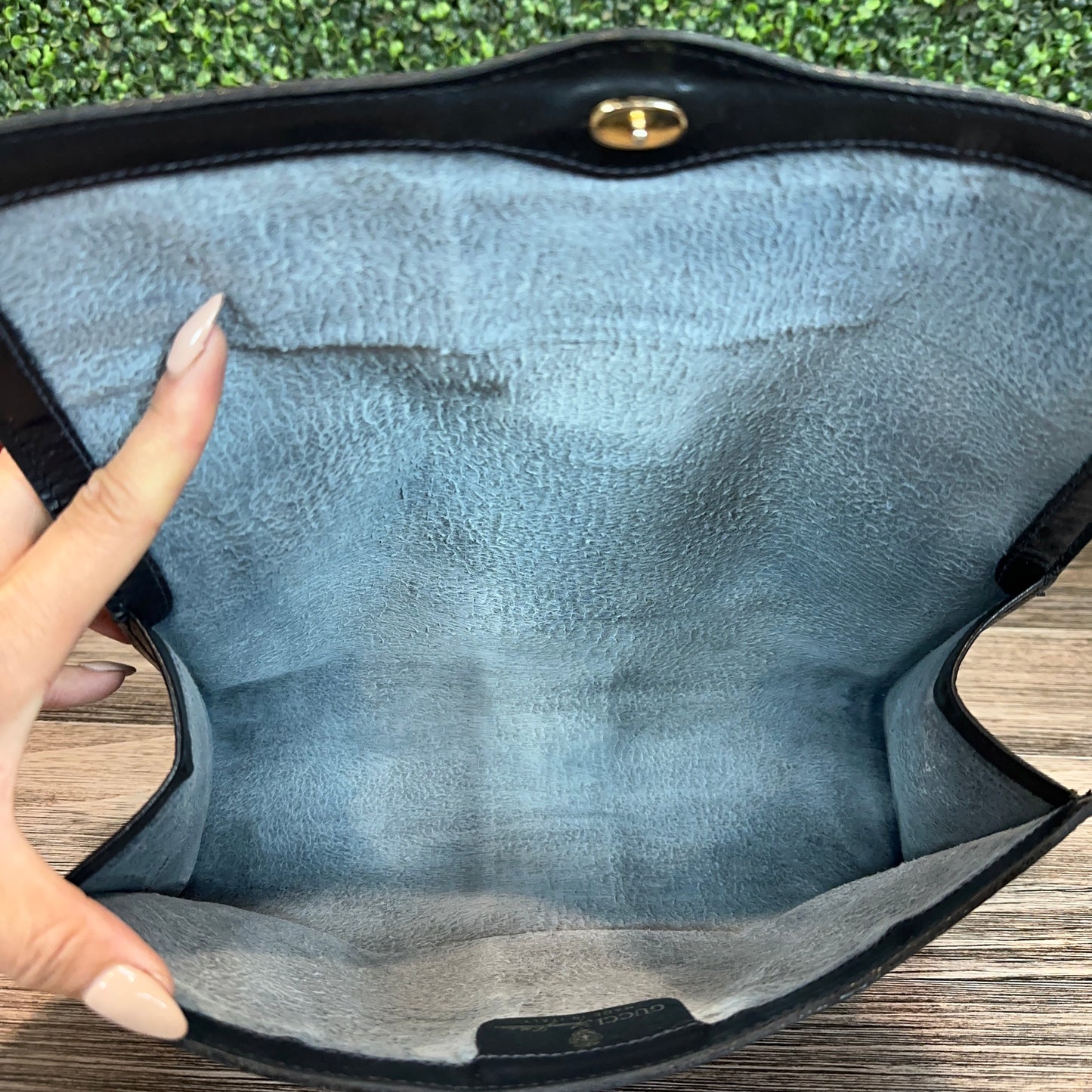 Gucci Vintage Navy Blue Clutch