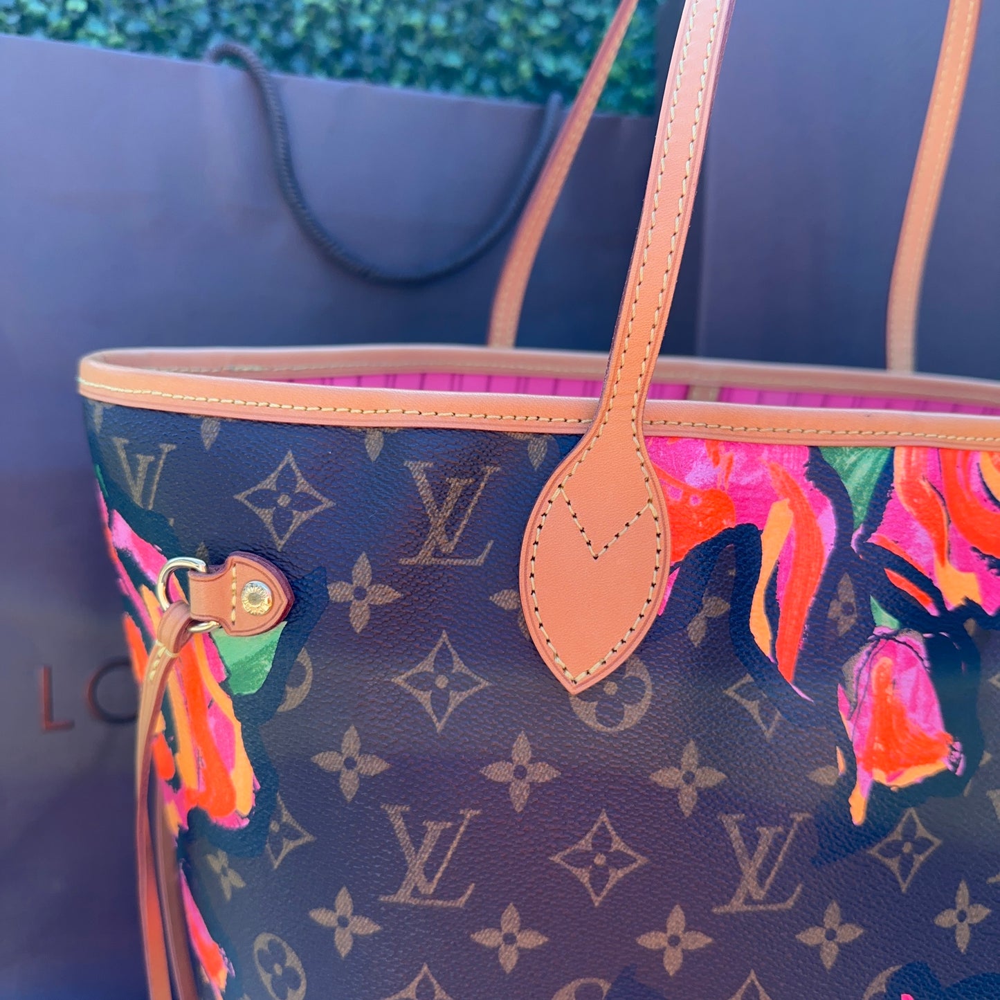 Limited Edition Stephen Sprouse Monogram Roses Neverfull MM Bag