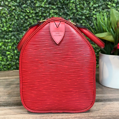 Louis Vuitton Red Epi Speedy 25