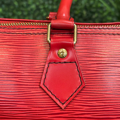 Louis Vuitton Red Epi Speedy 25