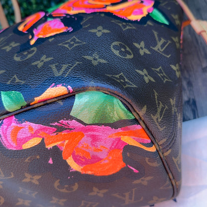 Limited Edition Stephen Sprouse Monogram Roses Neverfull MM Bag