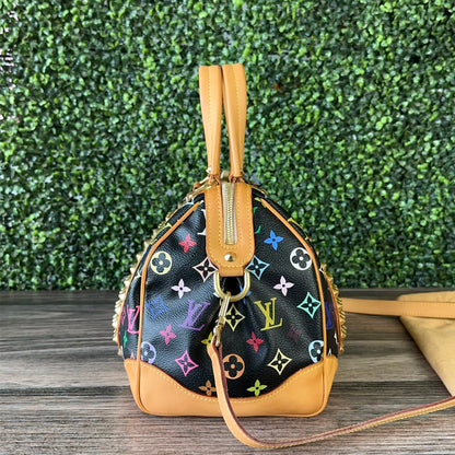 LOUIS VUITTON MONOGRAM BLACK MULTICOLOR COURTNEY MM NOIR