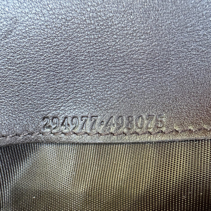 Gucci Coated Canvas Script Continental Wallet Dark Brown