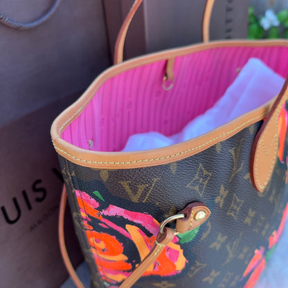 Limited Edition Stephen Sprouse Monogram Roses Neverfull MM Bag