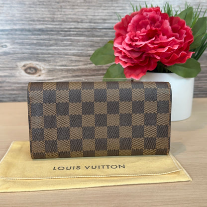 Louis Vuitton Damier Ebene Canvas Sarah Wallet