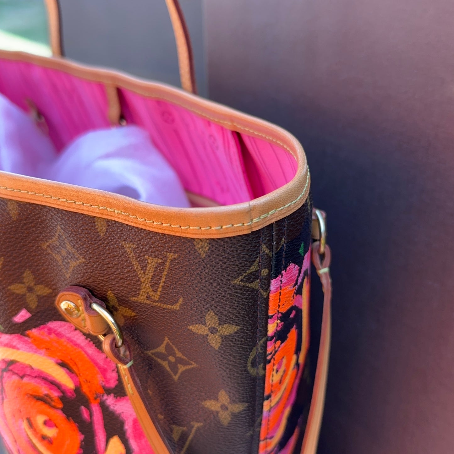 Limited Edition Stephen Sprouse Monogram Roses Neverfull MM Bag